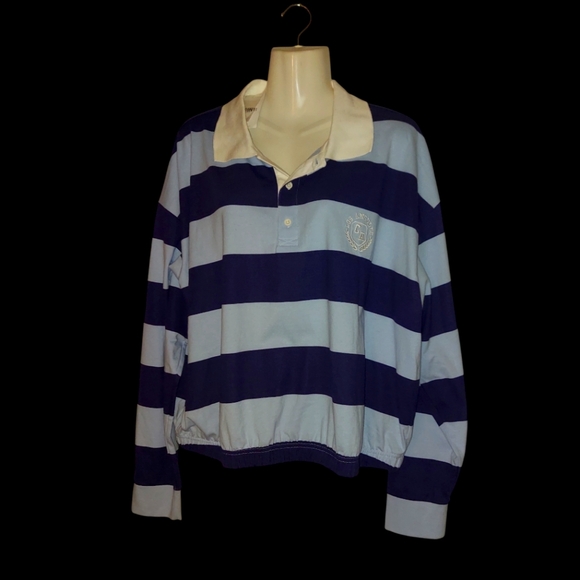 Forever 21 Tops - Forever 21 Stripe Women's Polo Shirt with Los Angeles CA Embroidery -NWT